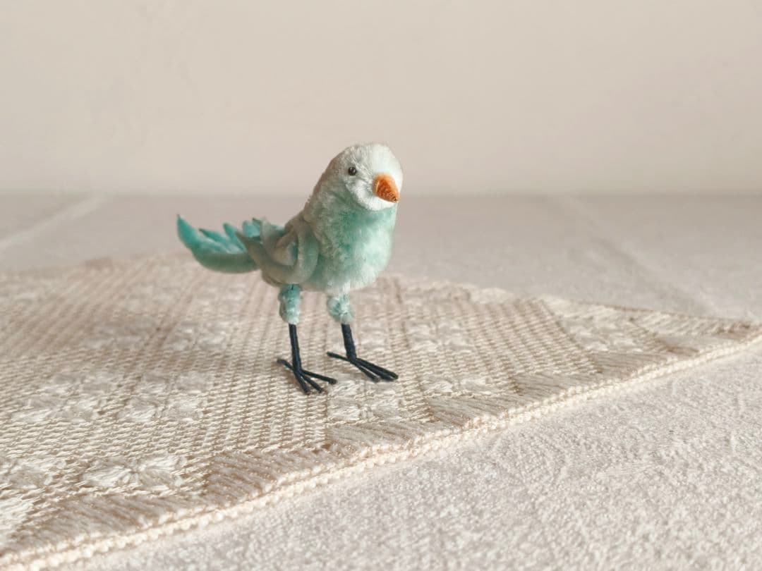 【misen2014さま】vintage ❀ * アイスブルーの 小鳥さん