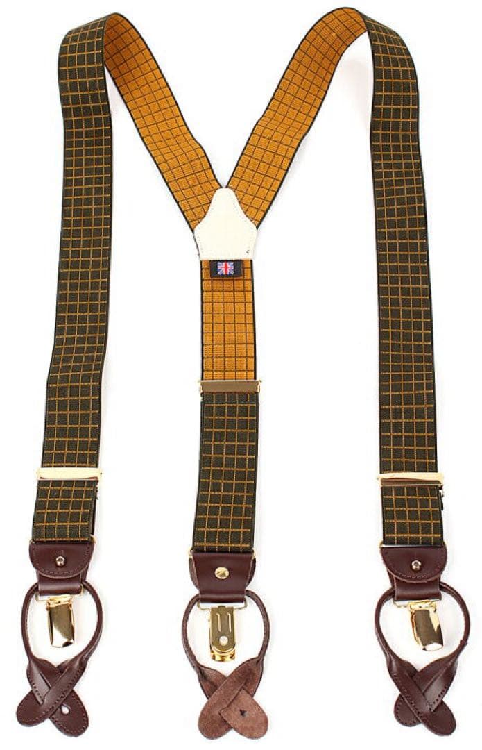  THURSTON チェック柄サスペンダー