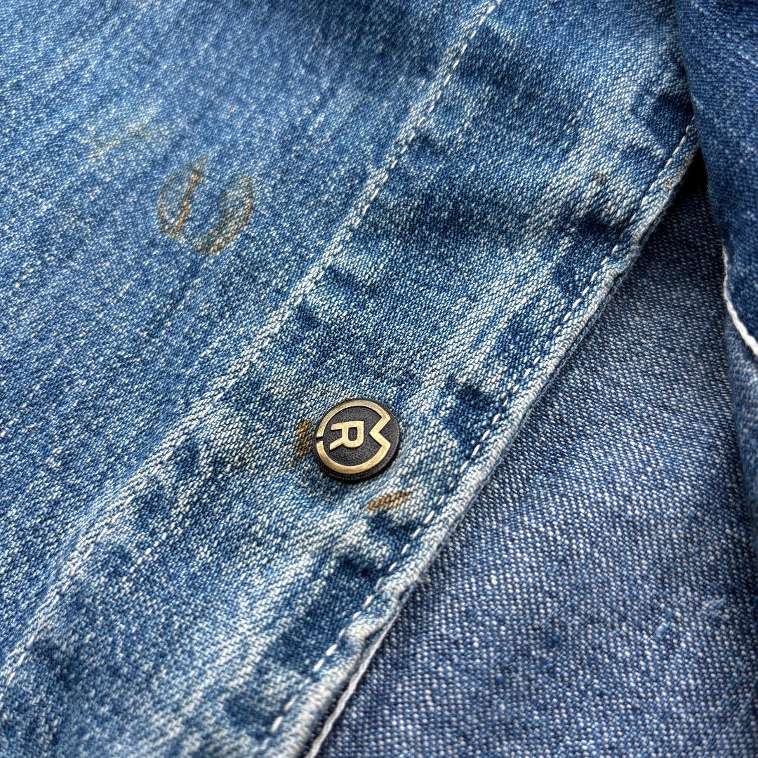 40s WWⅡ 大戦デニムカバーオール 2ポケ ドーナツボタン