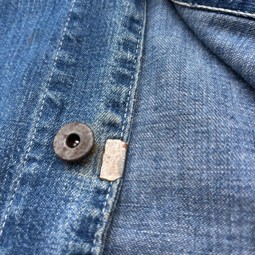 40s WWⅡ 大戦デニムカバーオール 2ポケ ドーナツボタン