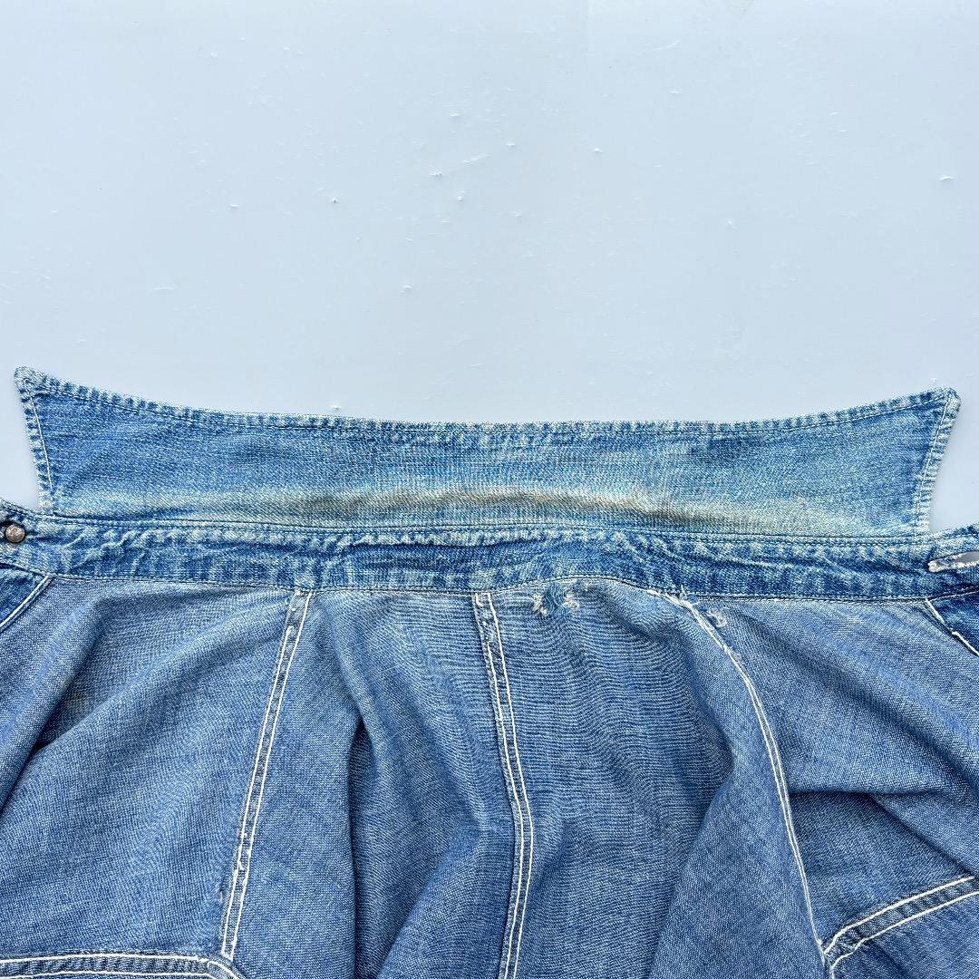 40s WWⅡ 大戦デニムカバーオール 2ポケ ドーナツボタン