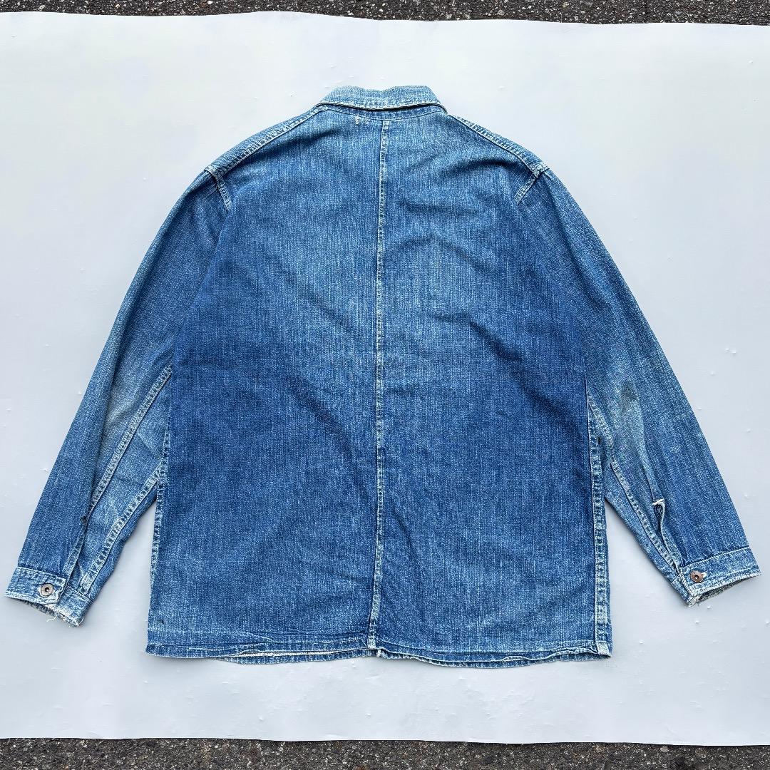 40s WWⅡ 大戦デニムカバーオール 2ポケ ドーナツボタン