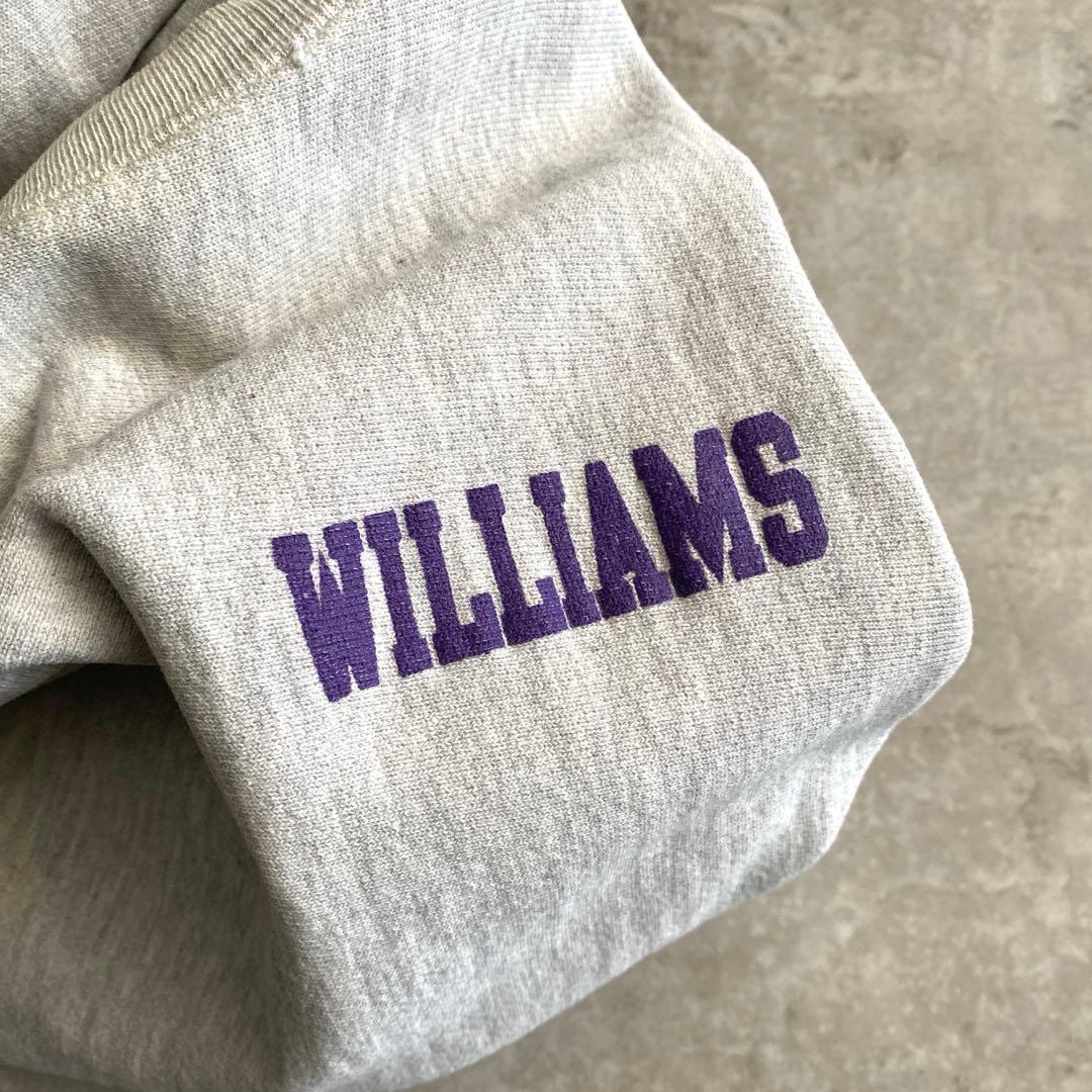 90sチャンピオンUSA製ウィリアムズ両面プリント後ろデカWリバースウィーブXL