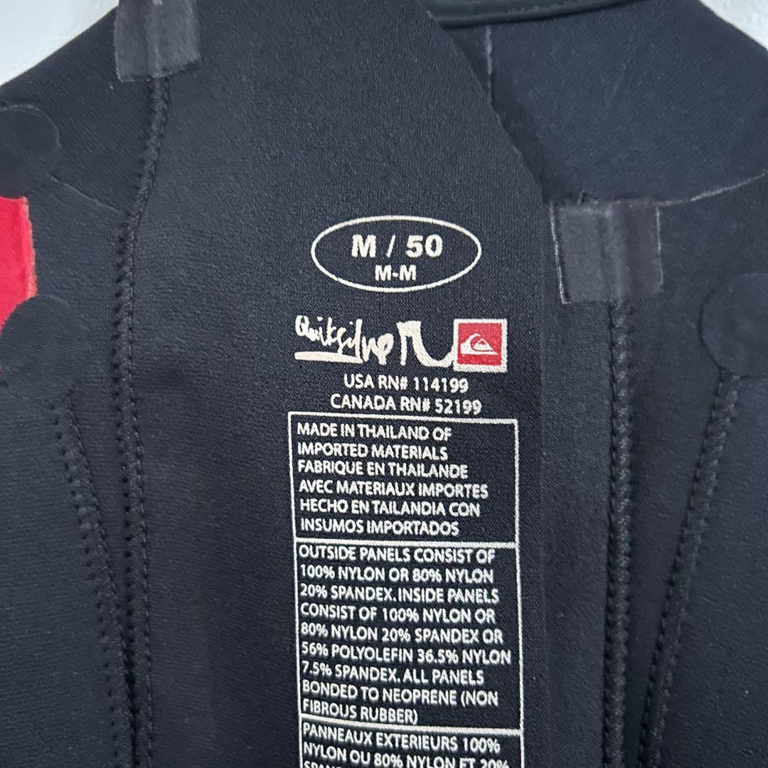 【良品】クイックシルバー　メンズウエットスーツ　ジャーフル　バックジップ　M