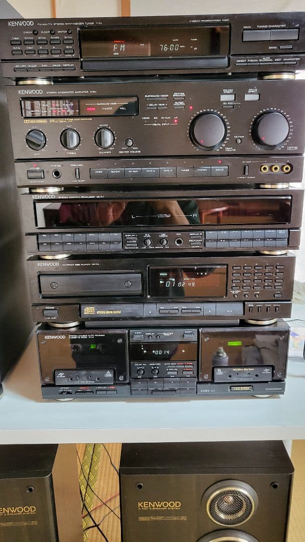 KENWOOD バブルコンポ　オーディオシステム CD・カセットデッキ