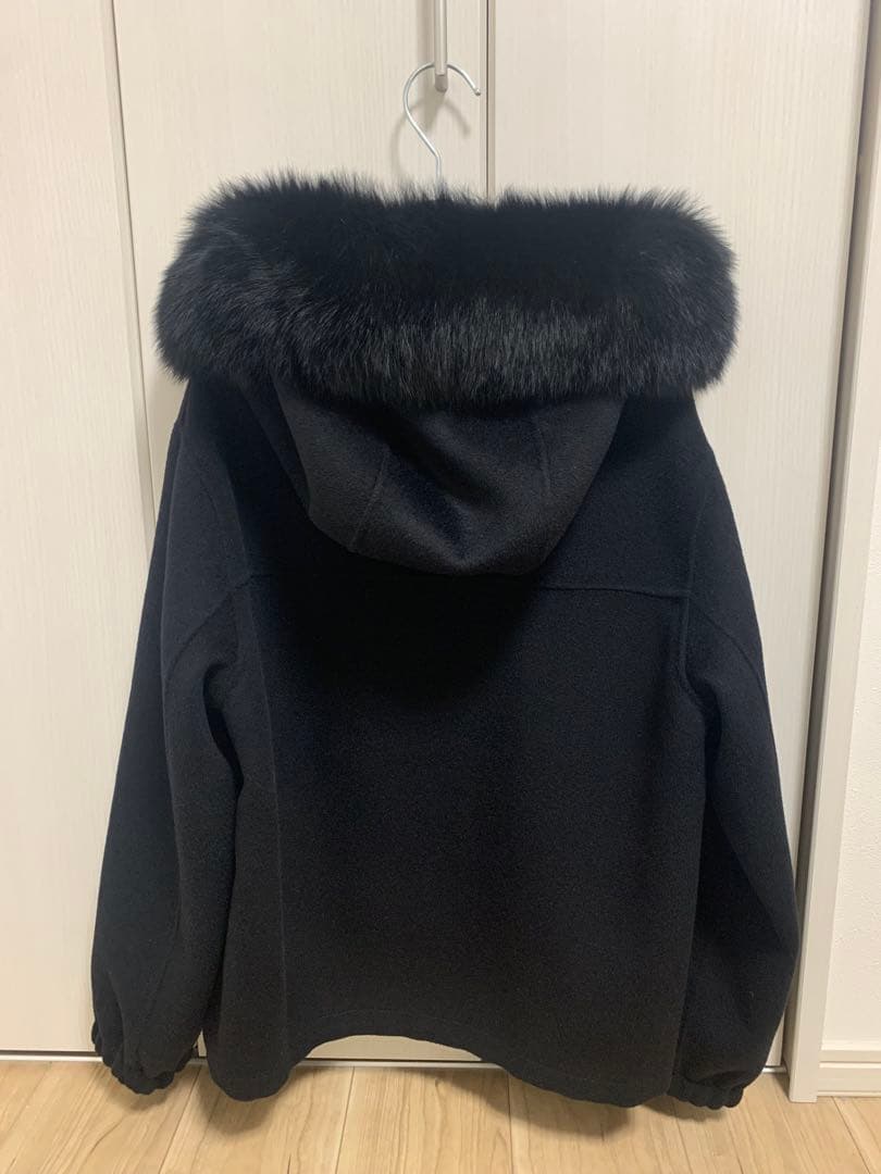 YONFA ウールカシミヤフードコート (black)