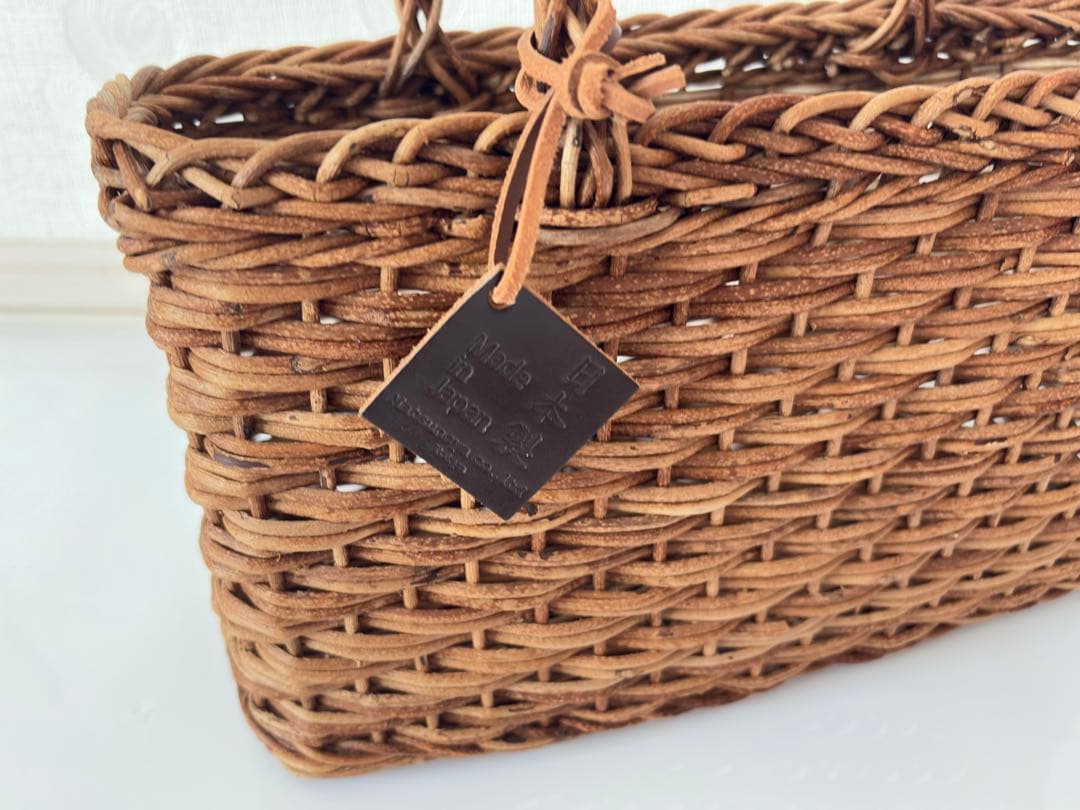 【未使用に近い】松野屋　あけび籠バッグ　日本製　国産　かごバッグ　カゴバッグ