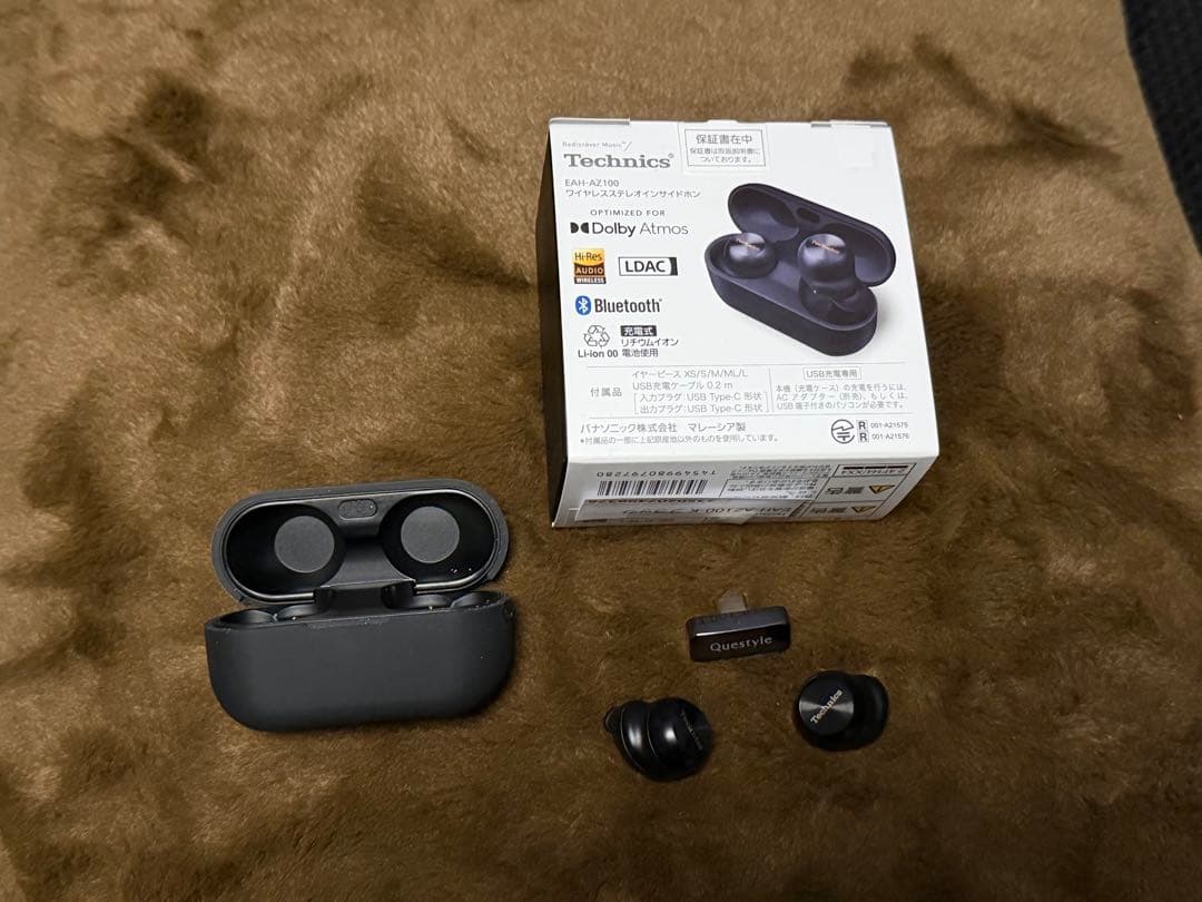 イヤホン Technics AZ100 Questyle QCC Dongle Pro