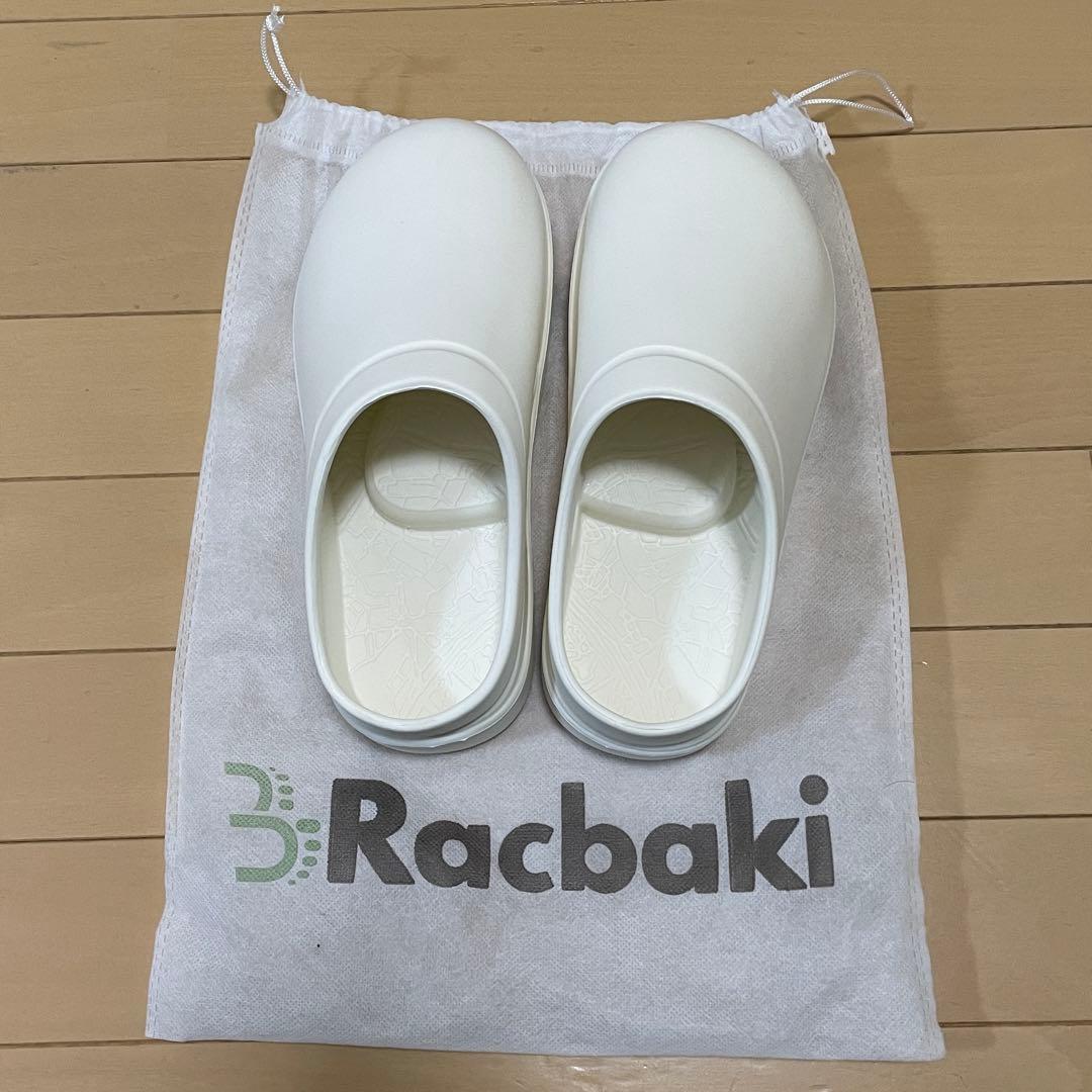 Racbaki イージーサボ M ホワイト 収納袋付き