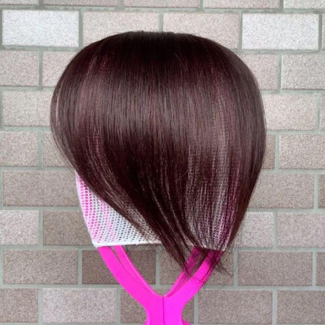 人毛100% 総手植 医療用 部分ウィッグ ヘアピース かつら ブラウン 茶 黒