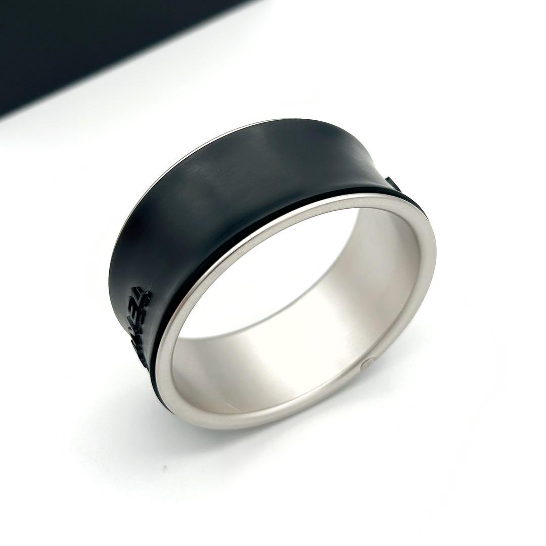 【一点物・美品】CHANEL ラバー メタル バングル ブラック 99P