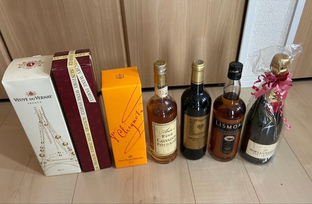 未開栓 ウイスキー、シャンパン 6本まとめ売り