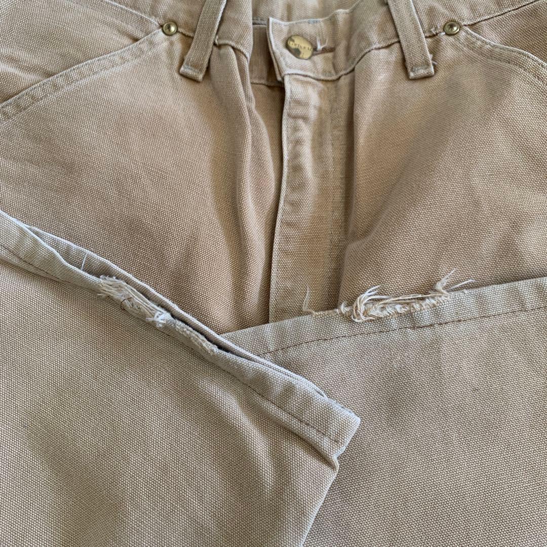 カーハート ダブルニー　USA製　星タグ　フェード　80s