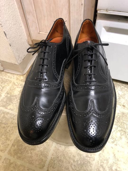 ヴィンテージ60年代シェルコードバン数回使用程度良　ウィングチップ革靴　10D