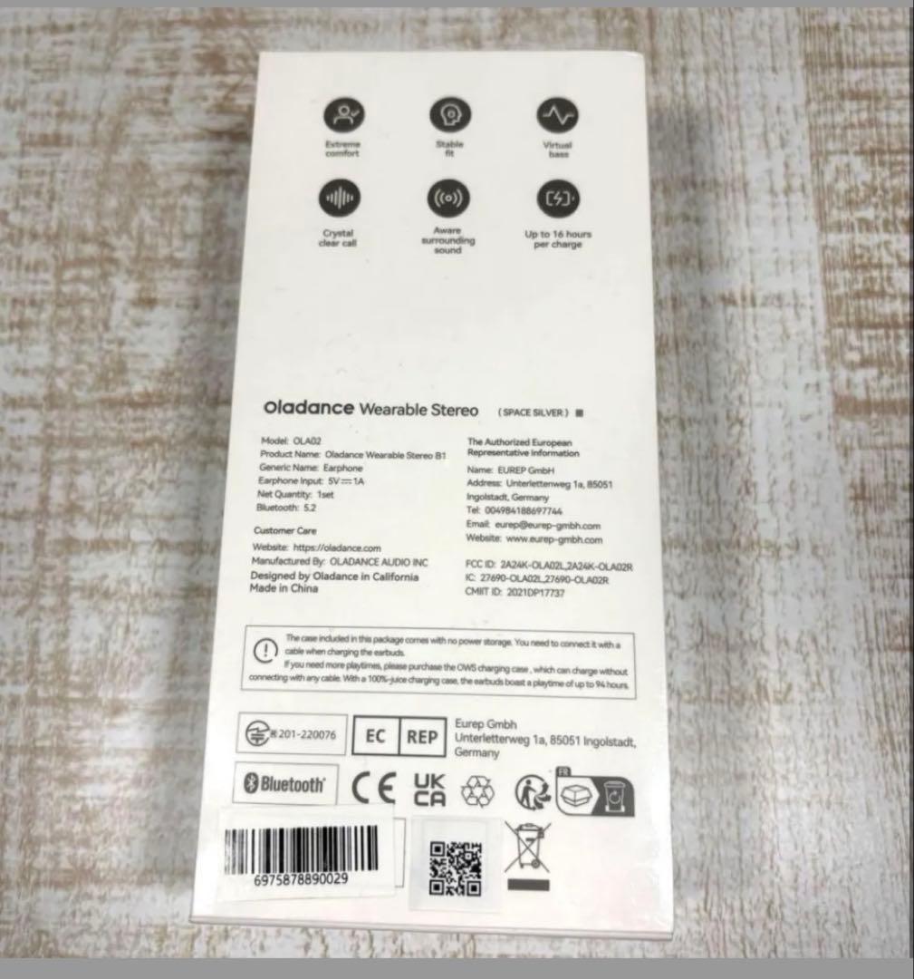 oladance ウェアラブルステレオ　ワイヤレスイヤホン新品
