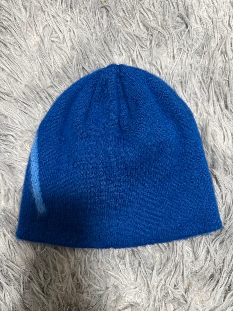 Stussy ロゴ入り ビーニー 青