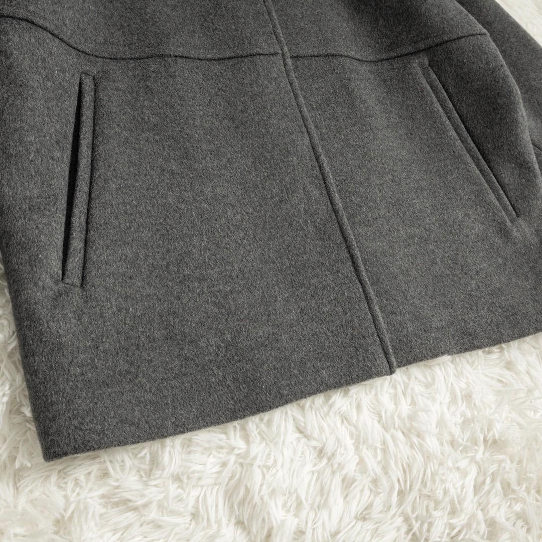 未使用 ジャーナルスタンダード スーパー140ビーバーノーカラーショートコート