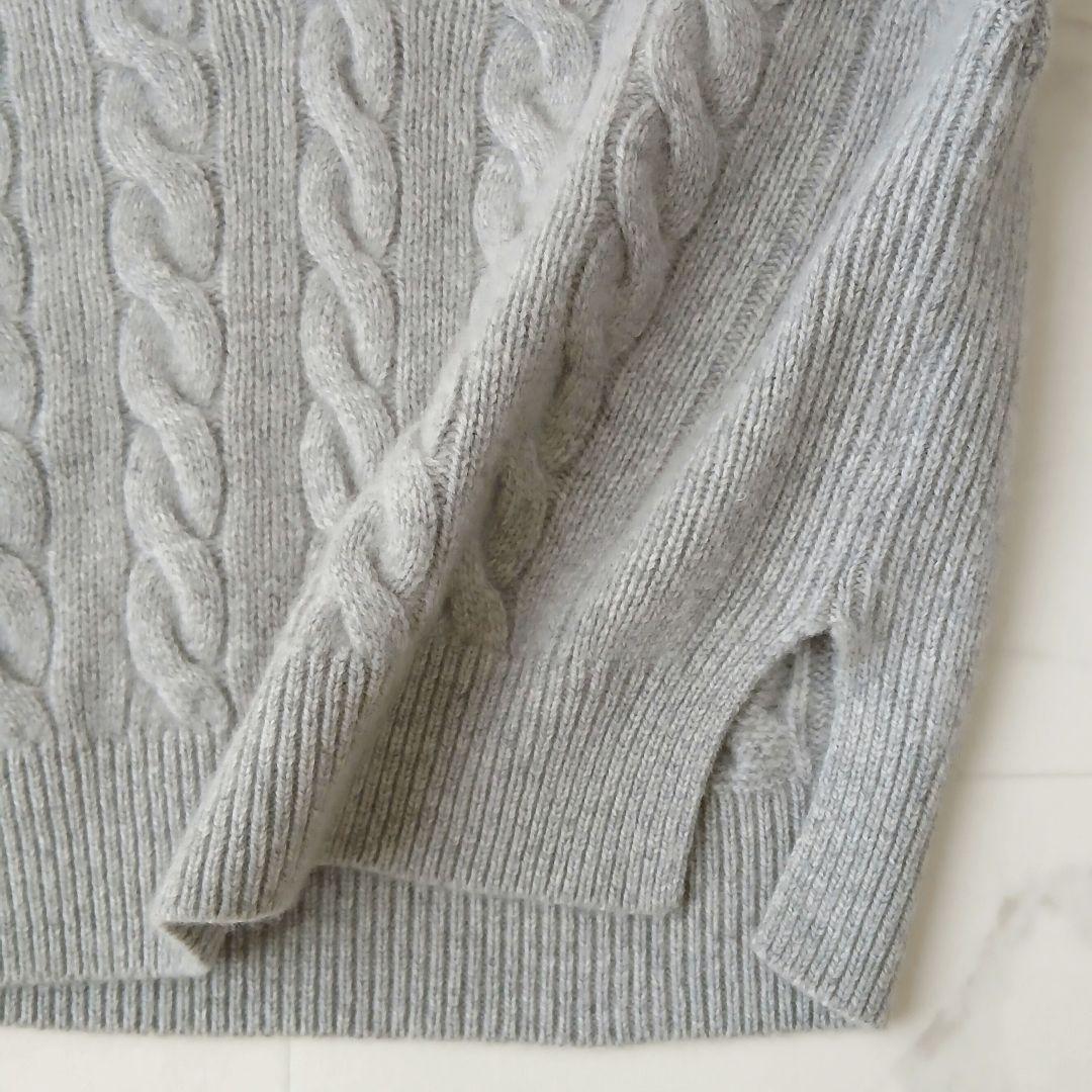 極美品 ポロラルフローレン 上質 ウールカシミヤ ケーブル Vネックベスト 現行