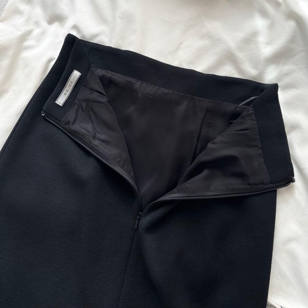 極美品✨ベイジ ノーカラージャケット スーツ セットアップ 日本製 黒 2