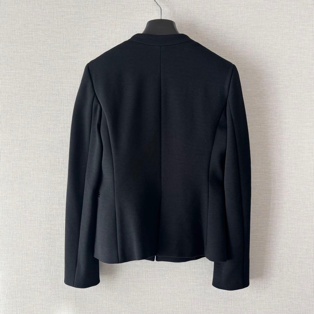 極美品✨ベイジ ノーカラージャケット スーツ セットアップ 日本製 黒 2