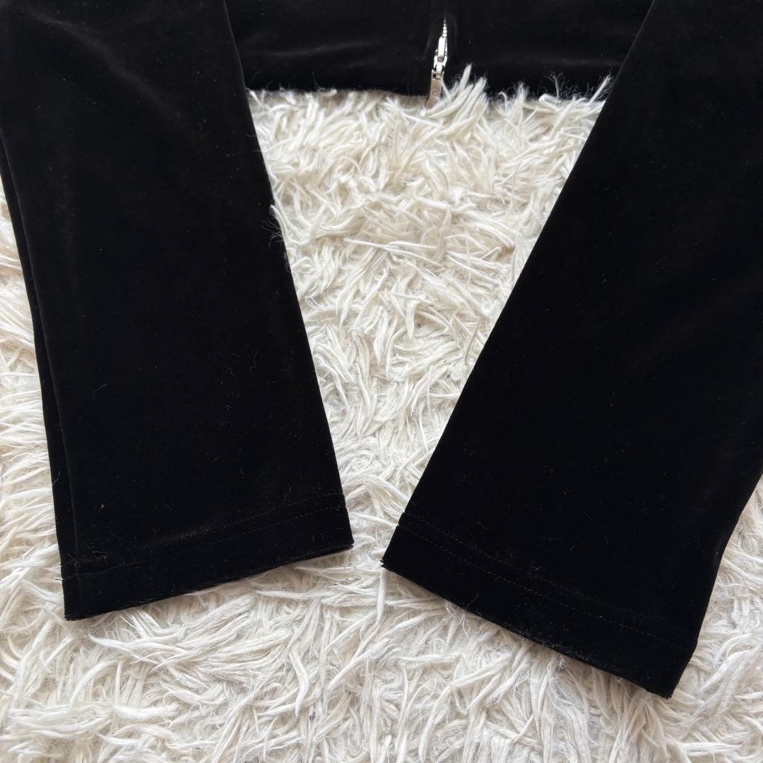 未使用級 20年♡フォクシー ベロアノアール パーカー クロップド ダブルジップ