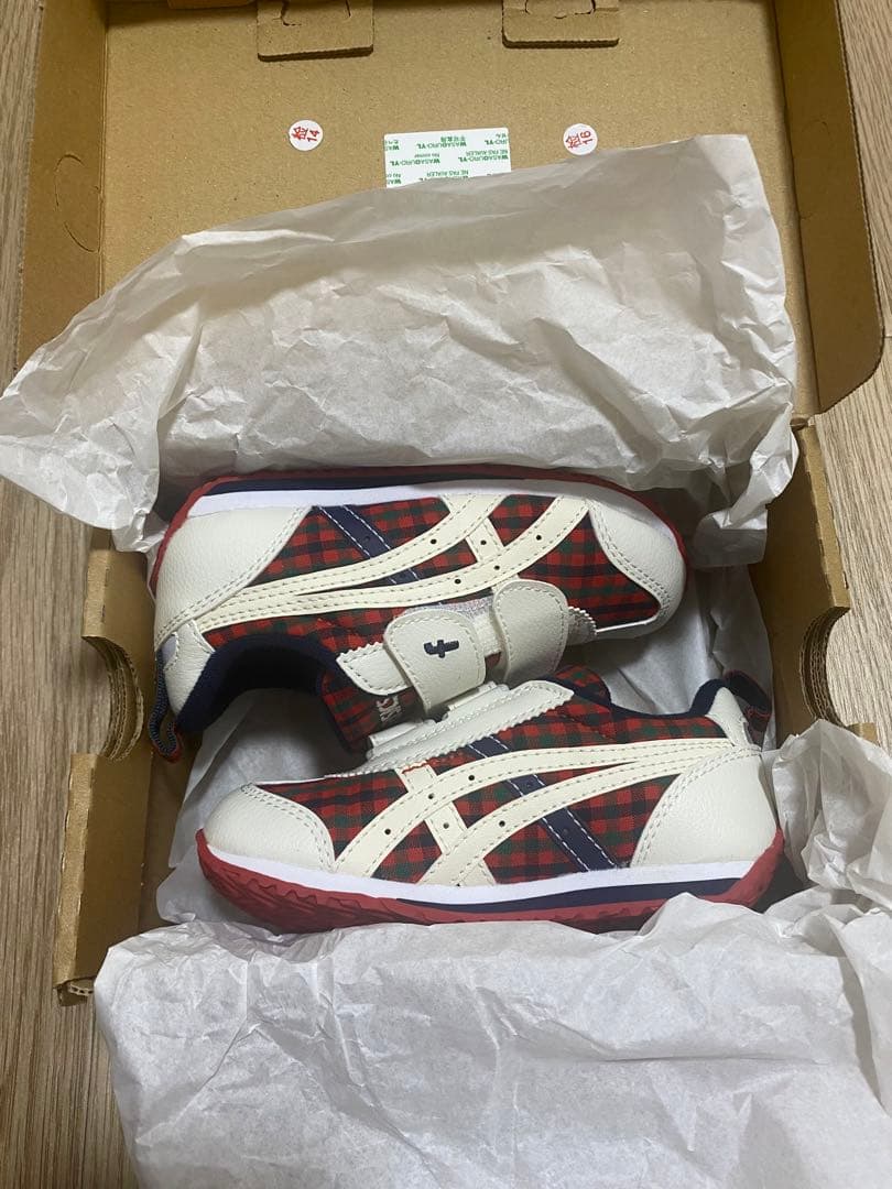 familiar スニーカー アシックス 赤 15.5