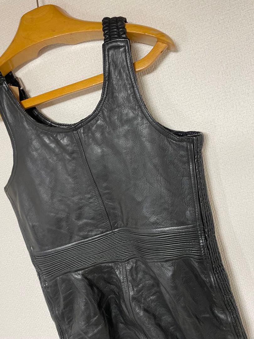 90s IMATRA ドイツ モトクロス バイカーレザーパンツ オーバーオール