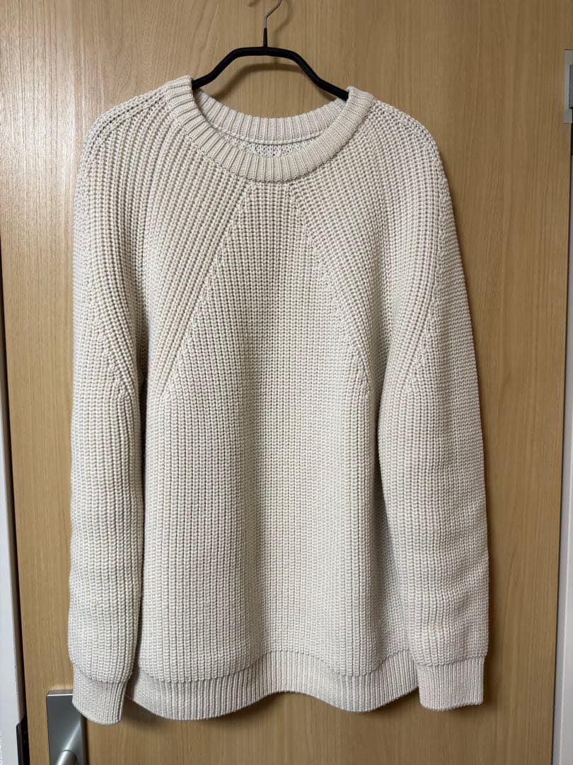 バトナー BATONER シグネチャー クルーネック ニット アイボリー M