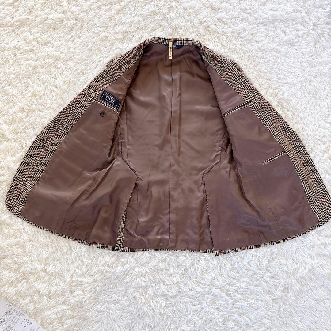 ポロ　ラルフローレン　テーラードジャケット　上着　L メンズ　美品　スーツ　千鳥