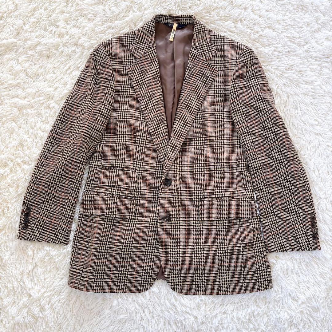 ポロ　ラルフローレン　テーラードジャケット　上着　L メンズ　美品　スーツ　千鳥