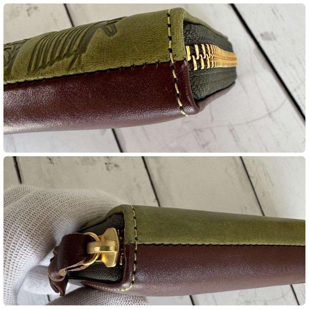 新品　公式　MOOMIN ムーミン 長財布 本革 ラウンドファスナー　スナフキン