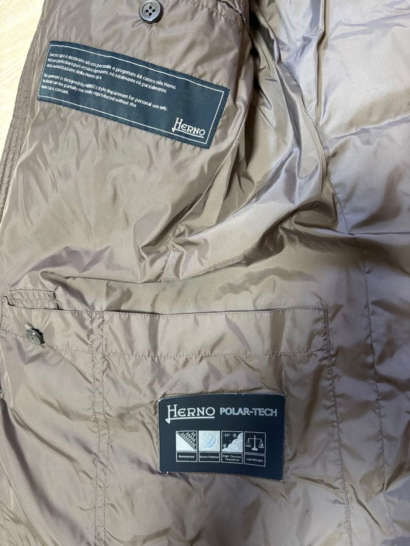 Herno ブラウン ダウンジャケット 46