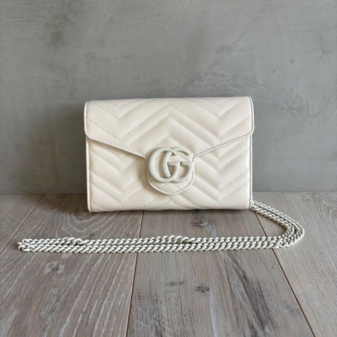 タイムセール♪美品 GUCCI GGマーモント チェーンウォレット