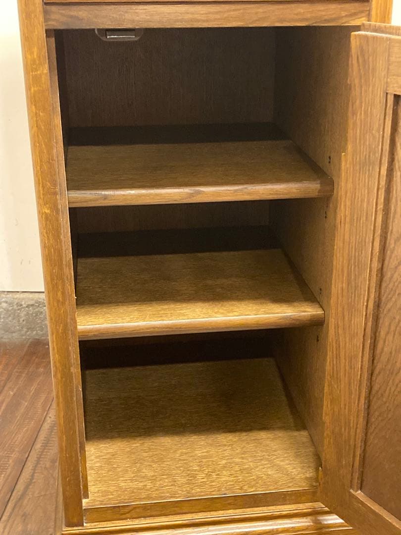 葉山家具 葉山ガーデン オーク材 スリムキャビネット キャスター付 花台 電話台