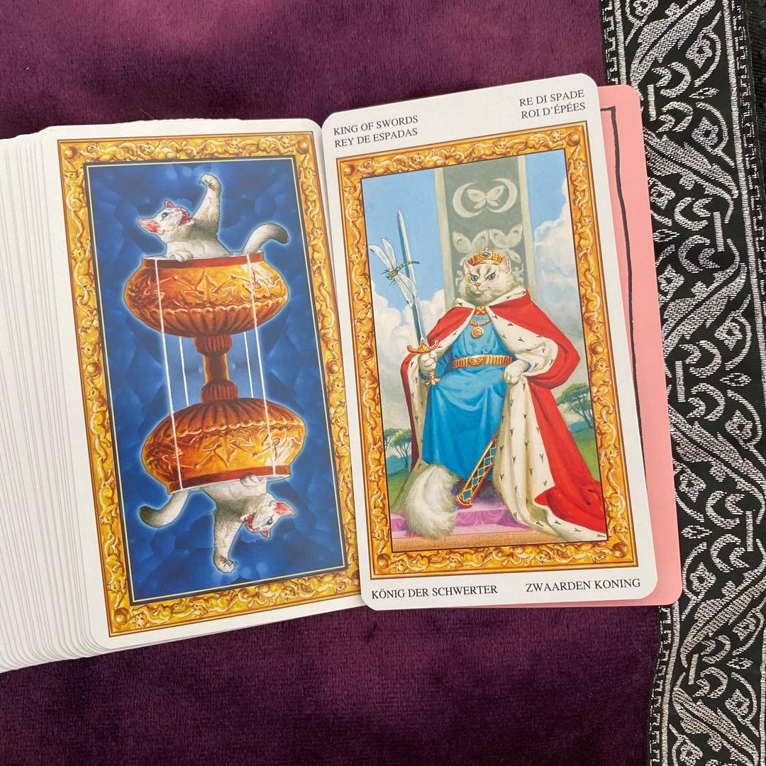 占い　タロットカード、クロス、ケース、日本語説明書　セット