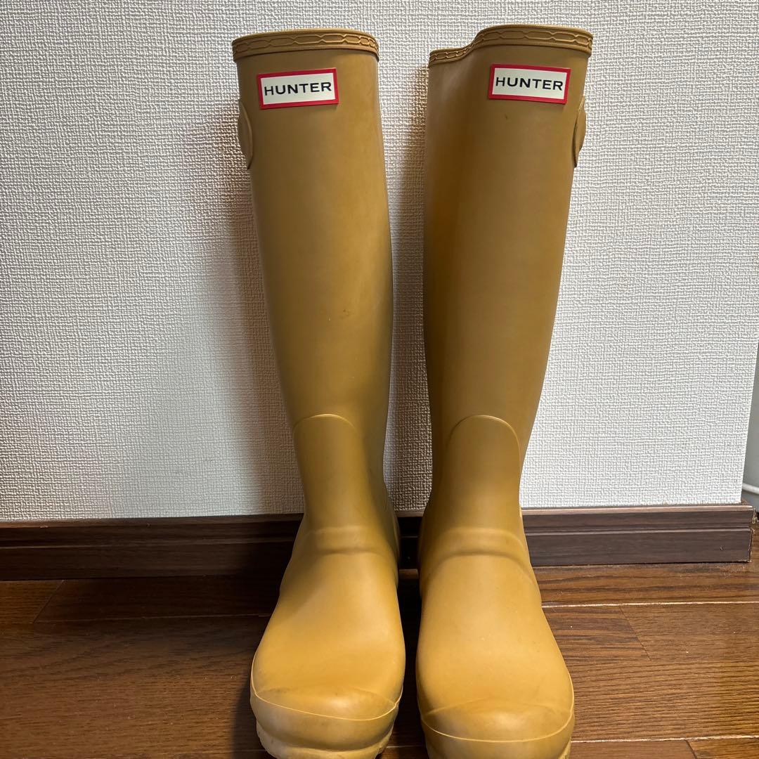 HUNTER 防水 ベージュ 長靴