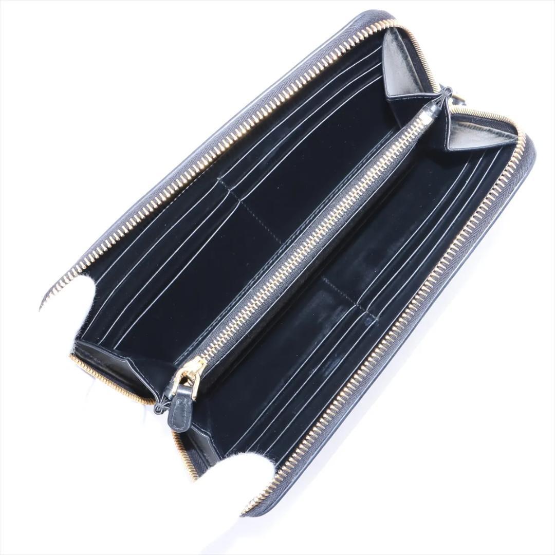 現行【PRADA】 長財布 激レア プラダ トライアングル カーフ 黒