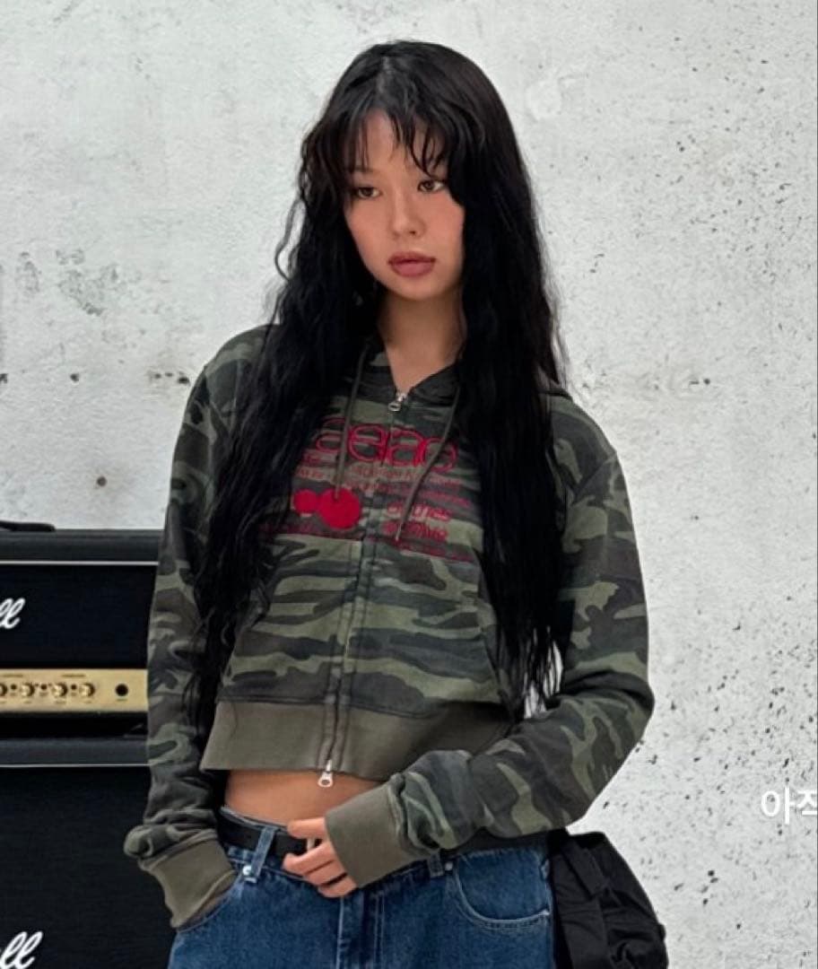 aeae 迷彩フード付きパーカー