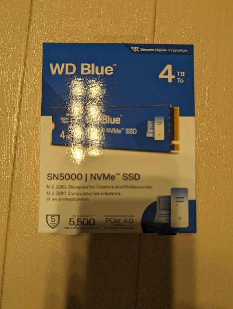 WD Blue 4TB SN5000 SSD 新品未開封品