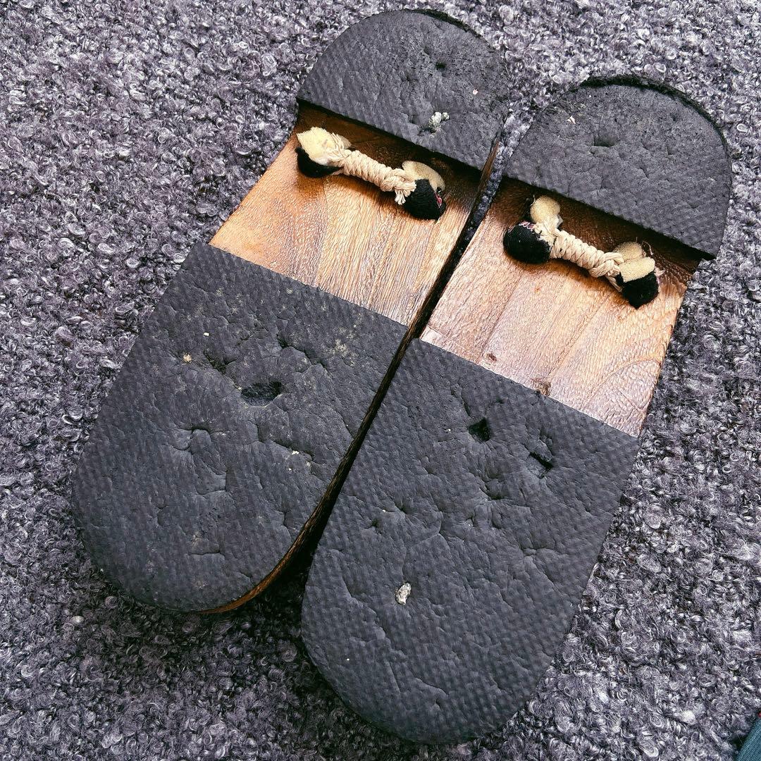 utatane ウタタネ 浴衣 3点セット「鉄紺に梅枝」 帯 下駄 レトロ柄