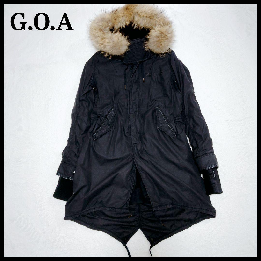 y2k goa ミリタリーコート ブラック ファー Y2K G.O.A ロング