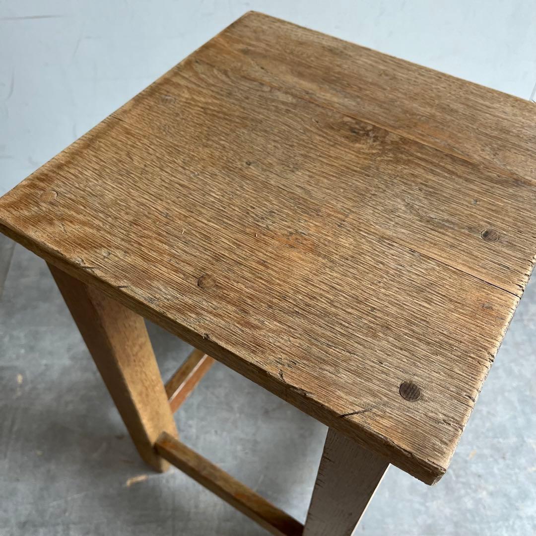 ヴィンテージ 無垢材 スツール イス チェア シャビー 木製 レトロ
