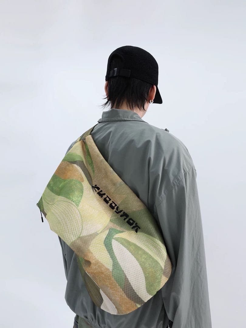 美伢FUZZYKON グランジ カモフラージュ柄 ショルダーバッグ