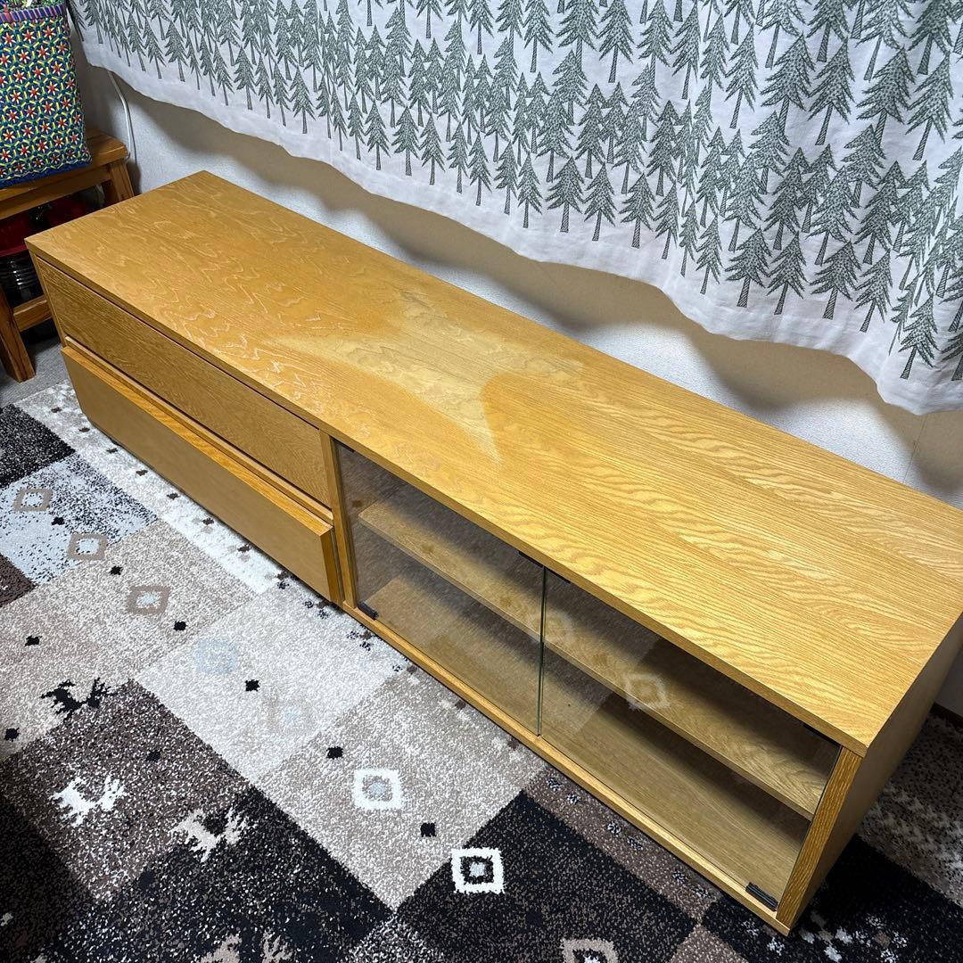 MUJI無印良品のシンプルなナチュラルウッドテレビ台　値下げしました