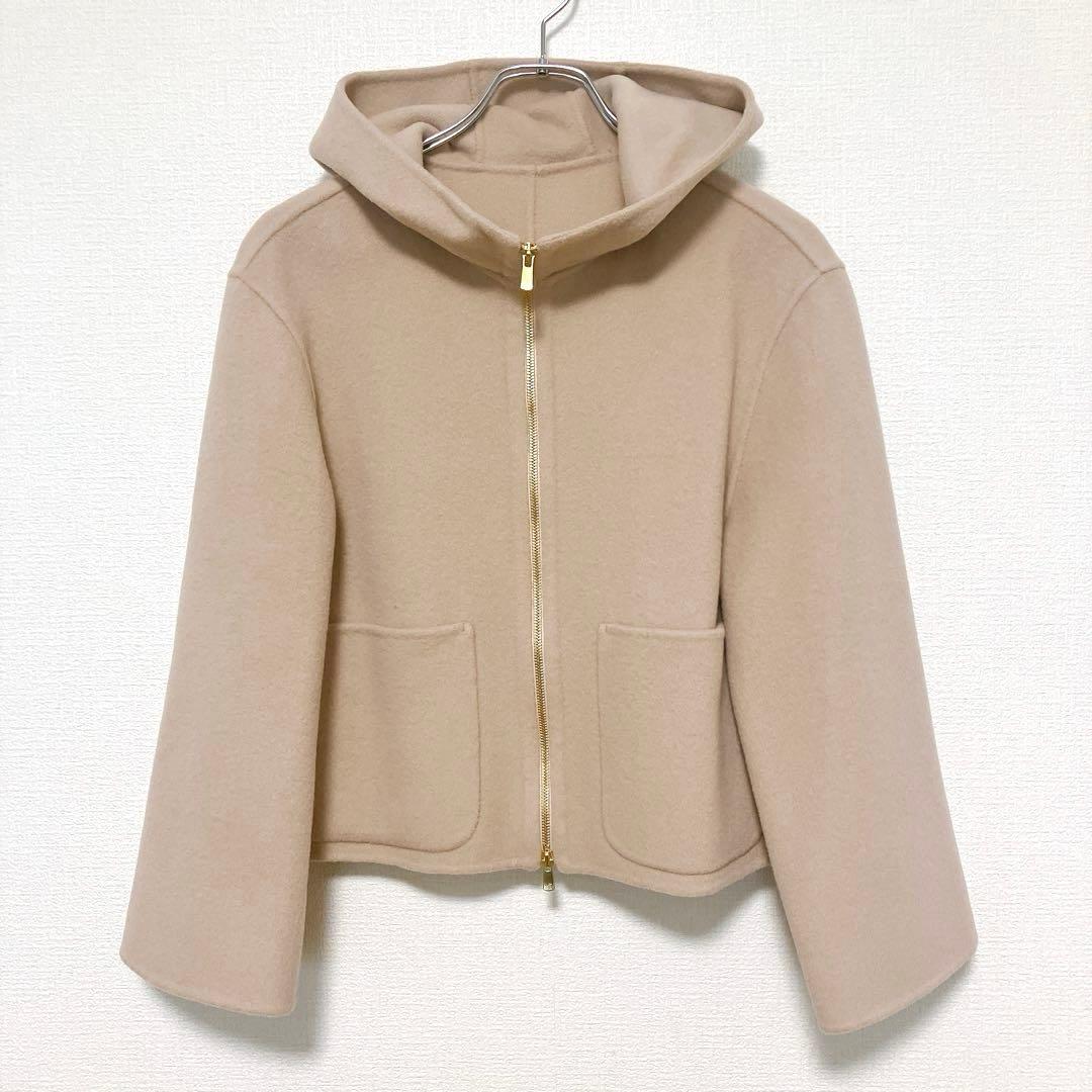 24AW【新品】ANAYI　シャルムリバーフードブルゾン　ベージュ　36