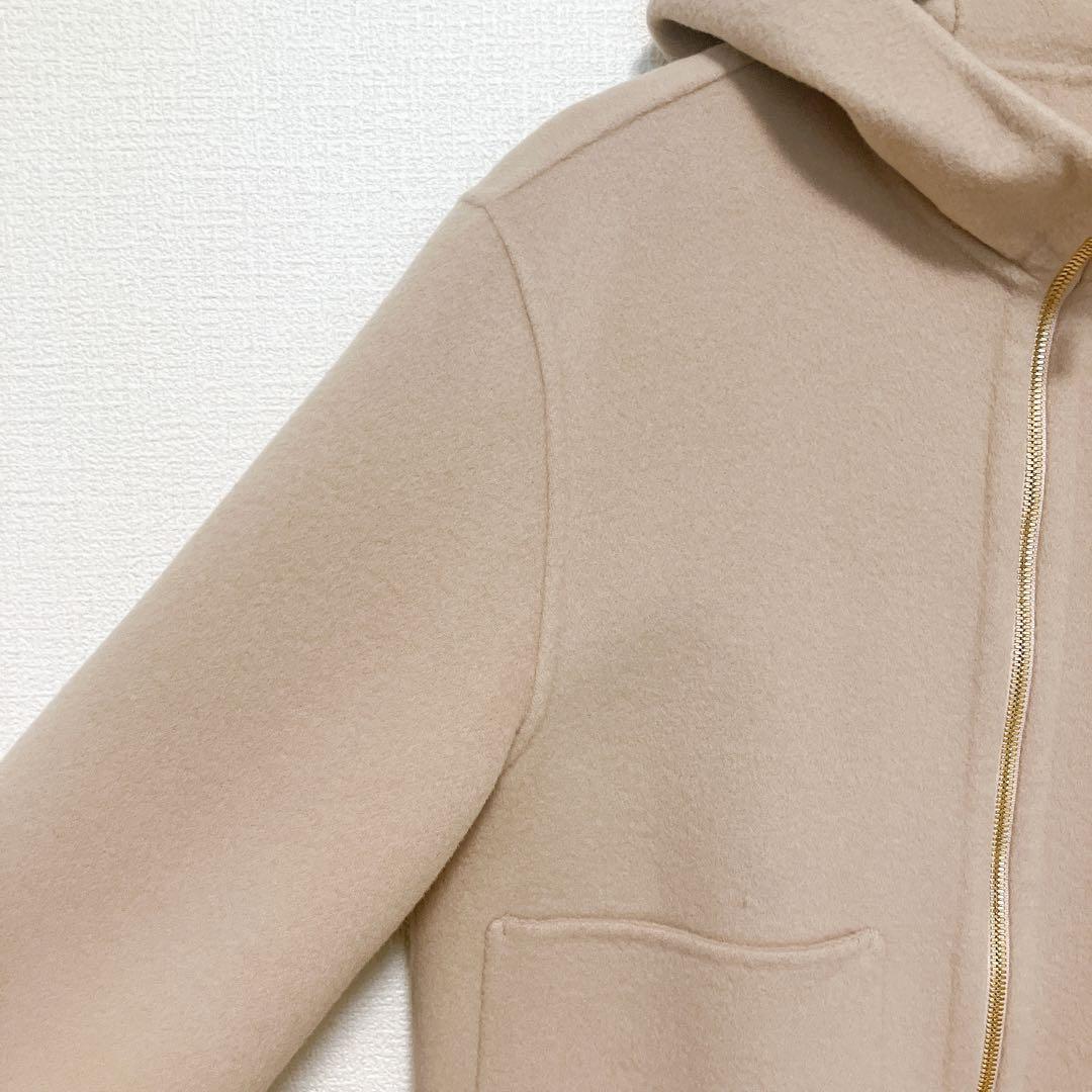 24AW【新品】ANAYI　シャルムリバーフードブルゾン　ベージュ　36