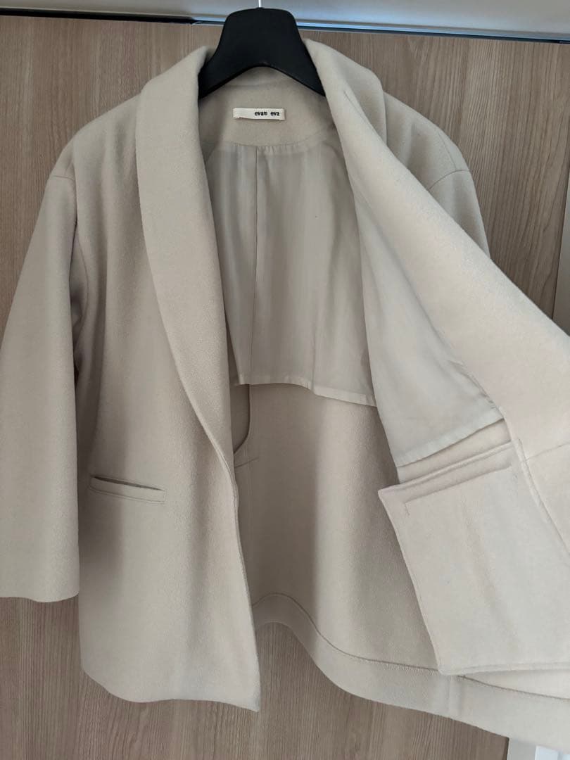 【ぺこりん】evam eva エヴァムエヴァ　ウールジャケット