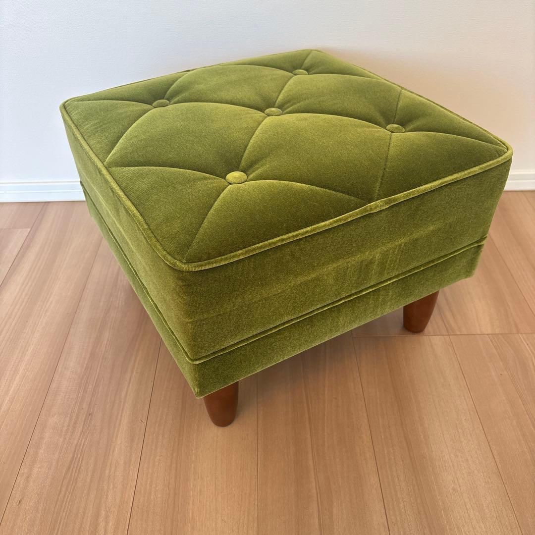 カリモク60 オットマン モケットグリーン