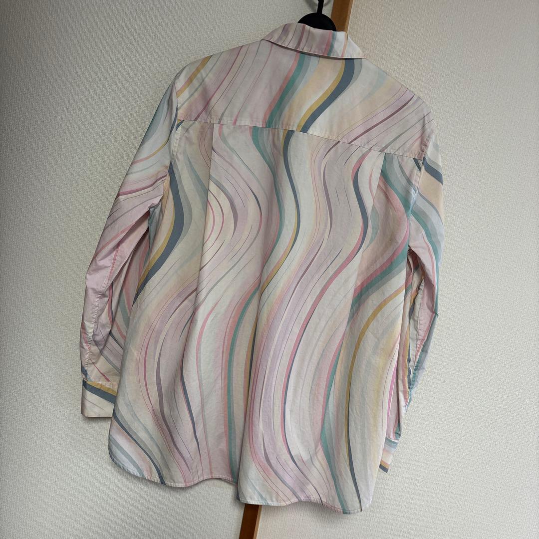 Paul Smith スワールストライプ長袖シャツ　ブラウス　レディースM