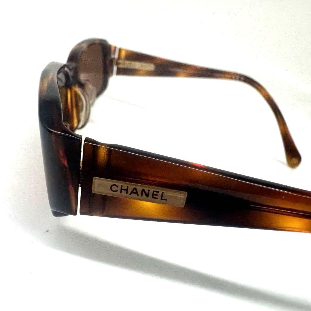 CHANELシャネル ブラウン スクエア型サングラス ブラウン系 度ありy2k